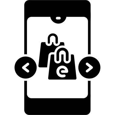 Harita simgesi olan cep telefonu, basit tasarım biçimi