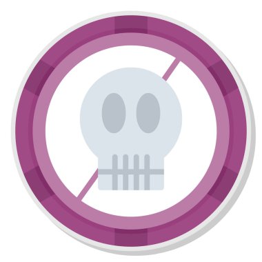 Kafatası. Web simgesi basit illüstrasyon