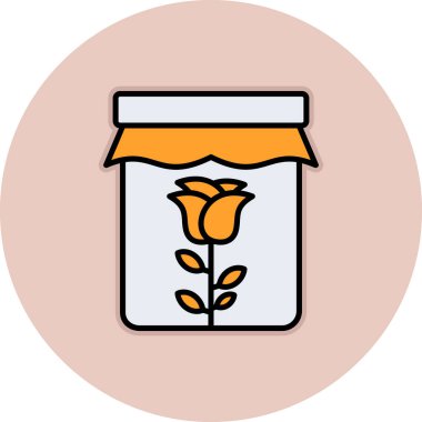 Bir çiçek simgesinin vektör illüstrasyonu