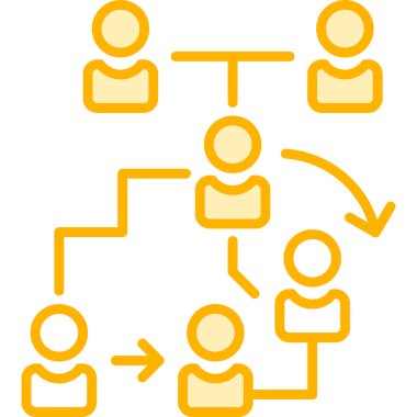 bağlantı grubu kişilerinin simgesi ana hat biçiminde