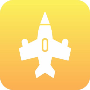 beyaz arkaplanda izole edilmiş düzlem simgesi