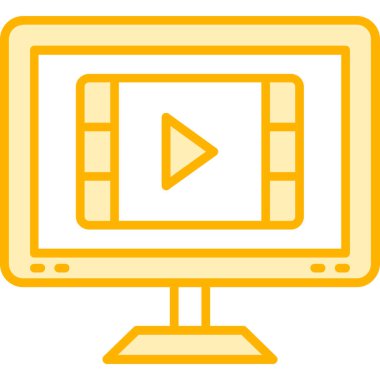 video. Web simgesi basit illüstrasyon