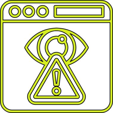 bilgisayar monitörü ikon vektör illüstrasyonu