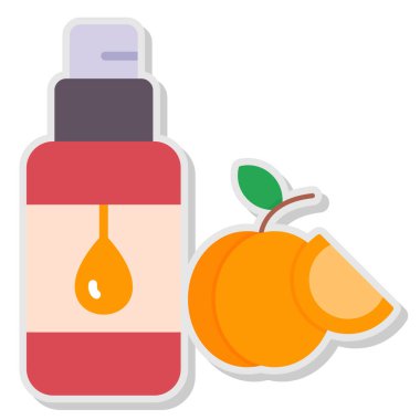 şişe ve meyve suyu ikonu vektör tasarımı