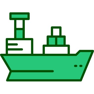 Gemi. Web simgesi basit illüstrasyon