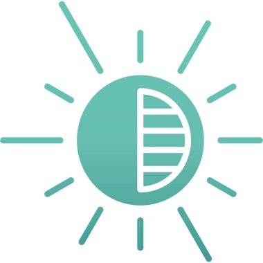 Vektör tasarımında güneş paneli simgesi. Güneş ve enerji işareti