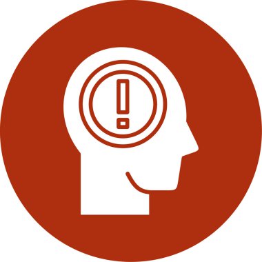 beyin ikonu vektör illüstrasyonu