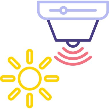 CCTV kamera simgesi, vektör illüstrasyonu