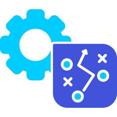 İş ve teknoloji simgesinin vektör illüstrasyonu