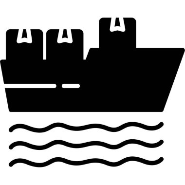 Gemi. Web simgesi basit illüstrasyon