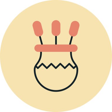 Noel topu vektör simgesi modern basit vektör illüstrasyonu