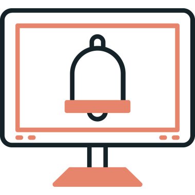 bilgisayar izleme simgesi, vektör illüstrasyonu