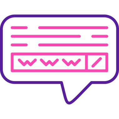 Sohbet web simgesi vektör illüstrasyonu