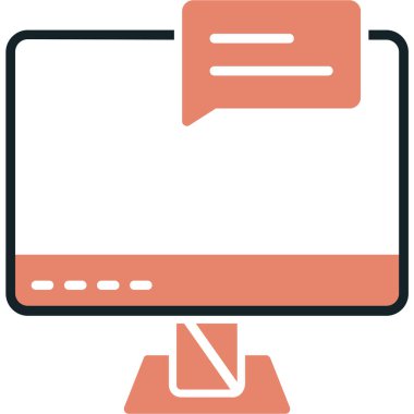 Sohbet mesajı vektör illüstrasyonu