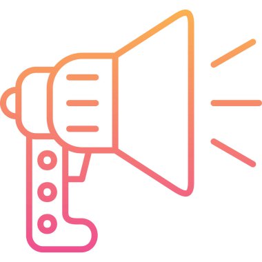 duyuru megafon simgesi, vektör illüstrasyonu