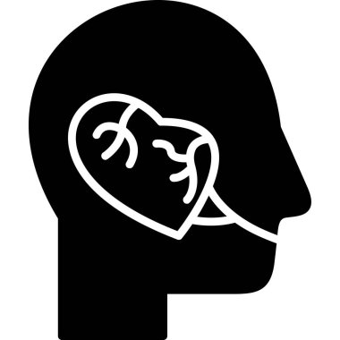 Kalp simgesi ile baş