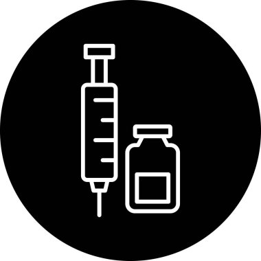 Modern b 'nin vektör illüstrasyonu şırınga ikonundan yoksun