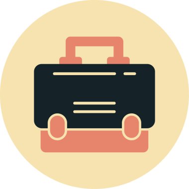 bavul ikonu vektör illüstrasyonu