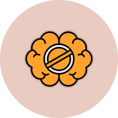 Dumanlı ikon vektör illüstrasyonu yok