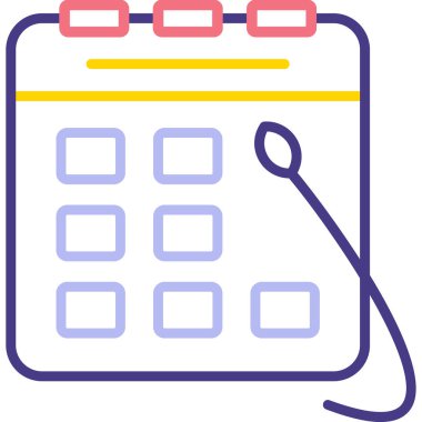 Takvim. Web simgesi basit illüstrasyon