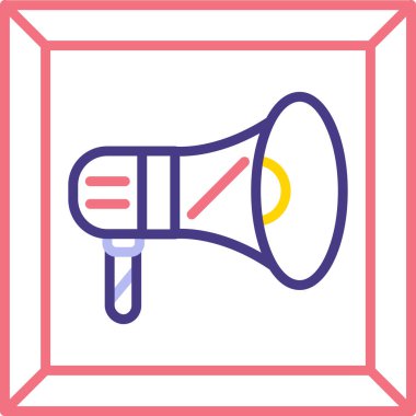 megafon simgesinin vektör illüstrasyonu