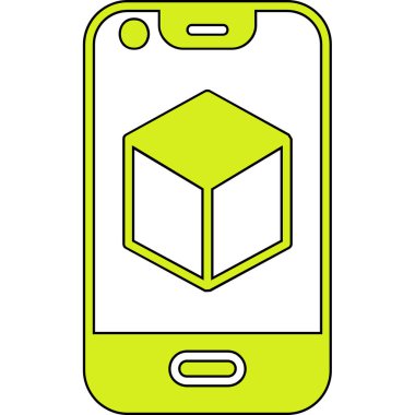 Bir mobil simgenin vektör illüstrasyonu