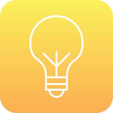 Eşsiz Ampul Vektör Satırı Simgesi