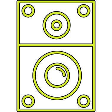 Beyaz arkaplanda izole edilmiş hoparlör müziği