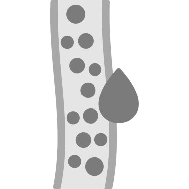 Tek bir gri ve siyah renk paleti, fırçayla boyanmış.