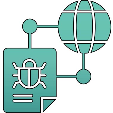 ağ bağlantısı simgesi, basit vektör illüstrasyonu