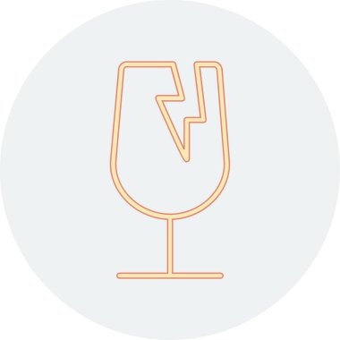 Şarap kadehi simgesinin vektör illüstrasyonu