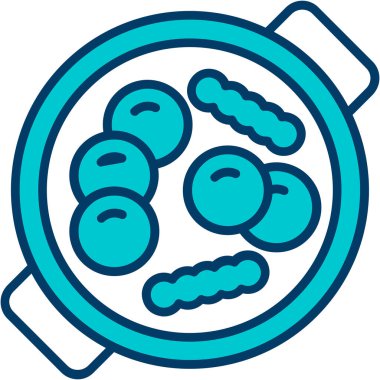 Bakteriler. Web simgesi basit illüstrasyon