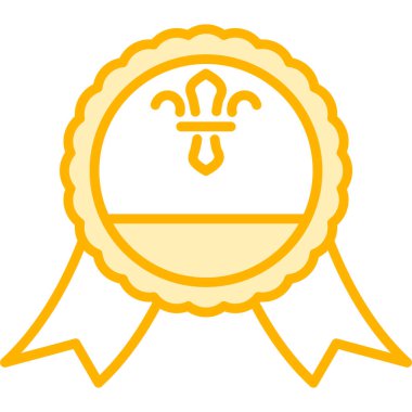 Madalya ikon vektör illüstrasyonu