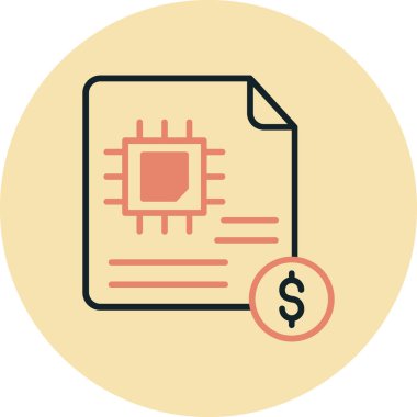 Dolar vektör simgesi modern çizgi çizimi