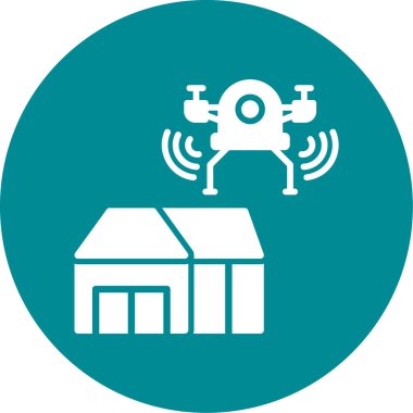 Bir dron simgesinin vektör illüstrasyonu