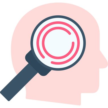 Beyin. Web simgesi basit illüstrasyon