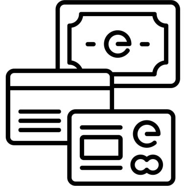 Taslak biçiminde kart kredi kartı simgesi