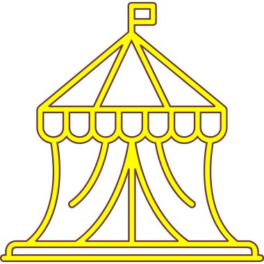 Çizgi film sirk çadırının vektör çizimi