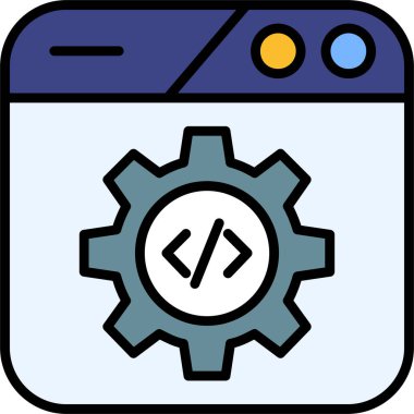 Web tasarım geliştirme vektörü simgesi