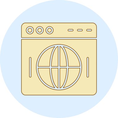 Mutfak aletleri ikonu. Çizgi film çizimi. vektör illüstrasyonu.