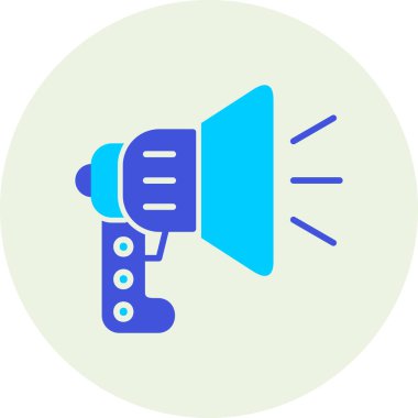 Megafon. Web simgesi basit illüstrasyon