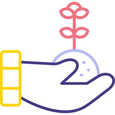 çiçek simgesi vektör illüstrasyonu