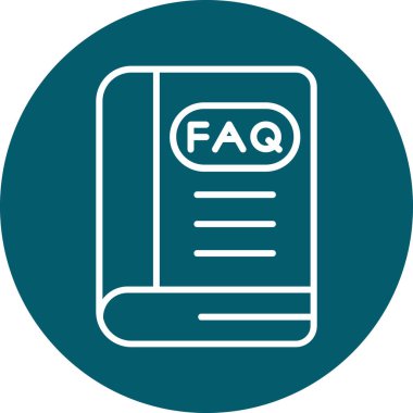 faq vektör çizgisi çember deseni
