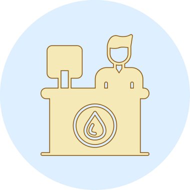 Modern su musluğu simgesinin vektör çizimi