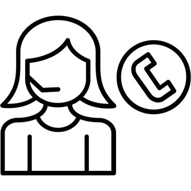 Çağrı merkezi ikon vektör illüstrasyonu