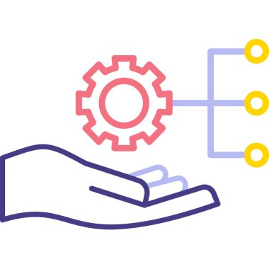 İş insanları simgesinin vektör illüstrasyonu