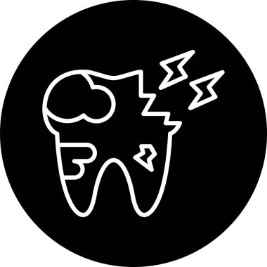 diş simgesi vektör illüstrasyonu