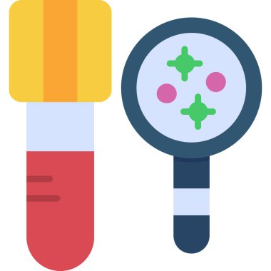 Test tübü simgesi, vektör illüstrasyonu