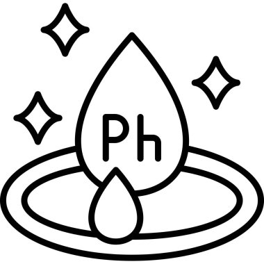 Kimyasal simge vektör çizimi