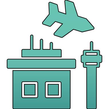 Bir düzlem simgesinin vektör çizimi